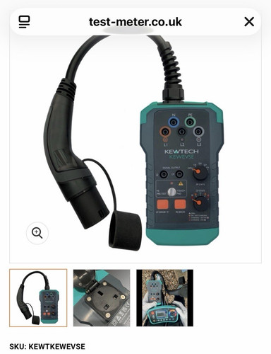 Kewtech charger tester - ev,