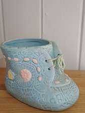 Baby Boot Planter  BLUE, Made