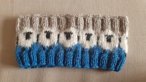Hand knitted headband - hand,