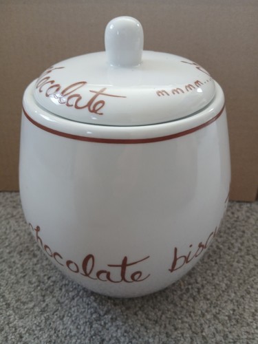 Chocolate biscuit barrel - biscuit,