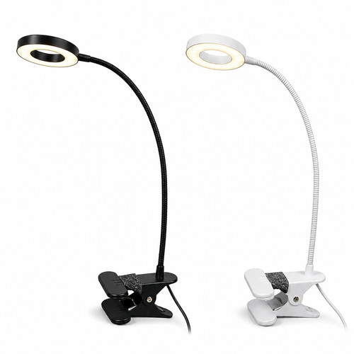 Led gooseneck clip desk lamp - desk,
