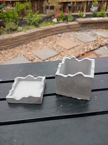 Handmade concrete planter pot