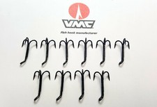 SIZE 10 VMC 8613 BLACK TREBLE SALMON FLY TYING HOOKS  packs of 10, 25, 50, 100's