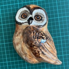 VINTAGE BABBACOMBE POTTERY OWL STRING DISPENSER WALL MOUNT PLAQUE HOLDER