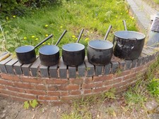 5 Old Metal Cooking pots sold