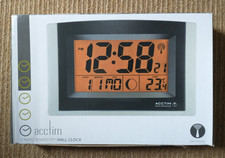 ACCTIM Digital LCD Radio Controlled Wall Clock (Strato 74657) READ DESCRIPTION!!