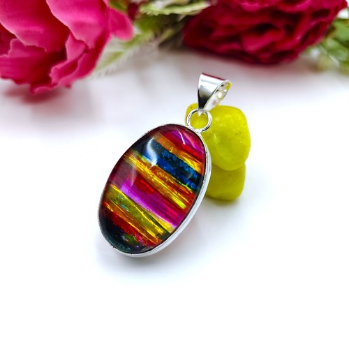 Ammolite gemstone handmade 925 - handmade,