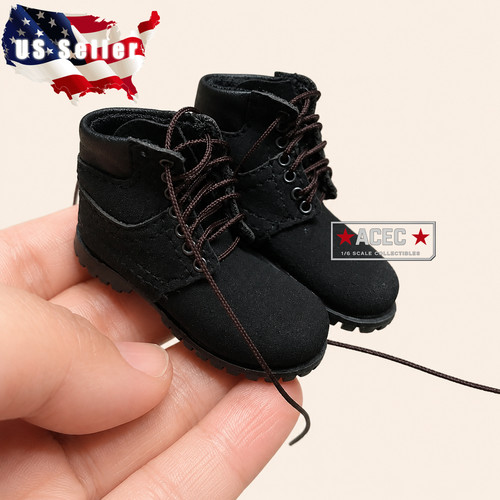 Black combat leather boots - 1/6,