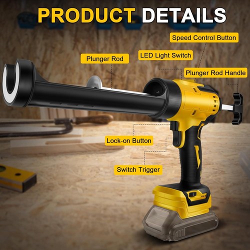 Speed cordless caulking gun - 6-speed,