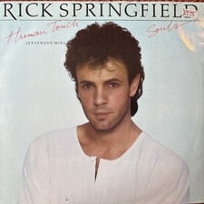 Rick Springfield Human Touch Extended Mix Souls RCA RICKT 1 12” Vinyl Single A1