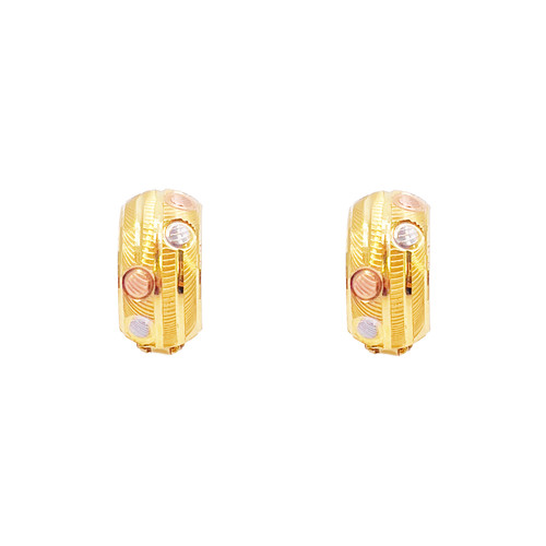 22ct gold triple tone - triple-tone, huggies