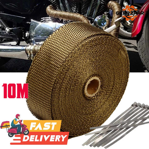 10m titanium exhaust heat - titanium, wrap