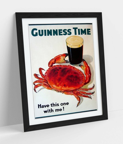 Vintage guinness time - guinness, crab