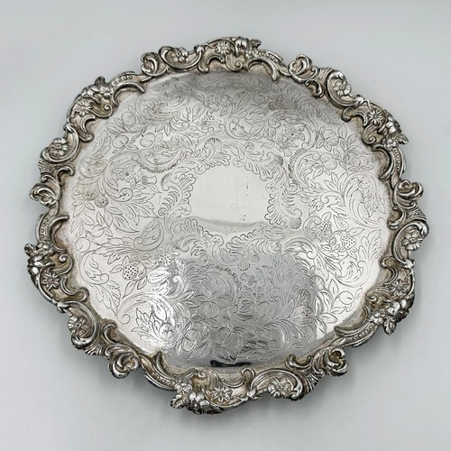 Victorian floral waiter - victorian, tray