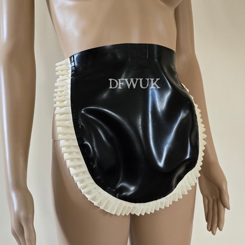Black white frilly - white, apron