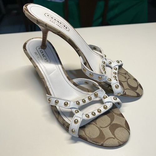 Coach white candice - white, signature