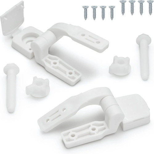 White plastic toilet seat - white,
