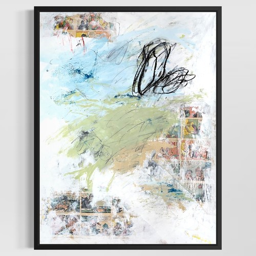 Original mixed media abstract - mixed,