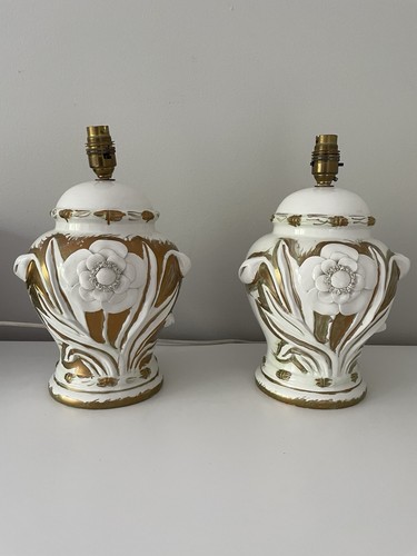 Pair vintage table lamps - vintage,