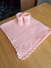 Hand crochet baby - blanket, &