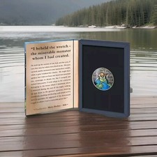 2018 COOK ISLANDS $5 **FRANKENSTEIN** HIGH RELIEF ANTIQUE 1 OZ .999 SILVER COIN