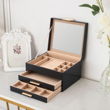 3 Layer Grey Jewellery Box