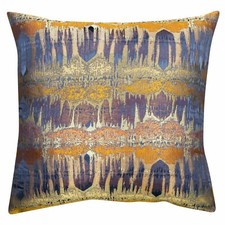 Savannah Extra-Large Cushion. Tropical Dessert Design, Terracotta Red. 23x23" XL