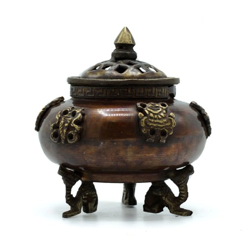 Brass tibetan incense - brass, burner
