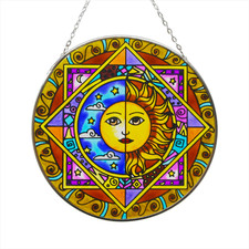 Sun and moon eclipse glass sun