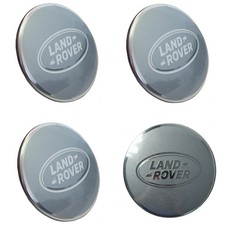 Silver & Chrome Wheel Centre caps for Land Rover Defender 90 / 110 Genuine 4pc