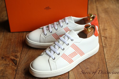 Hermes white leather shoes - white,