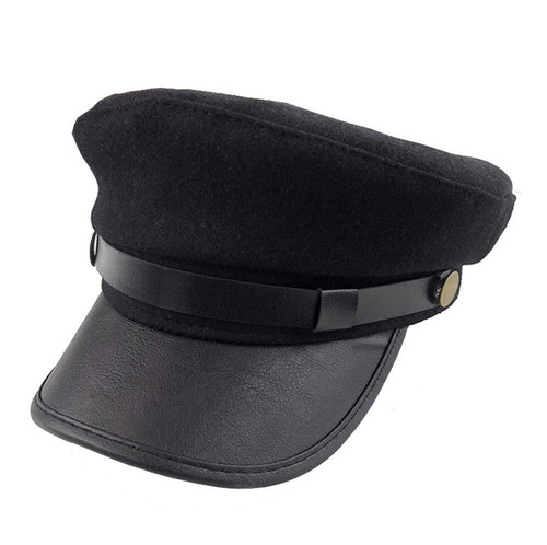 Black chauffeur hat driver - black,