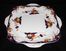 Vintage 1930's Grafton China Square Shaped Cake Plate