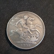 1894 Queen Victoria Crown .925