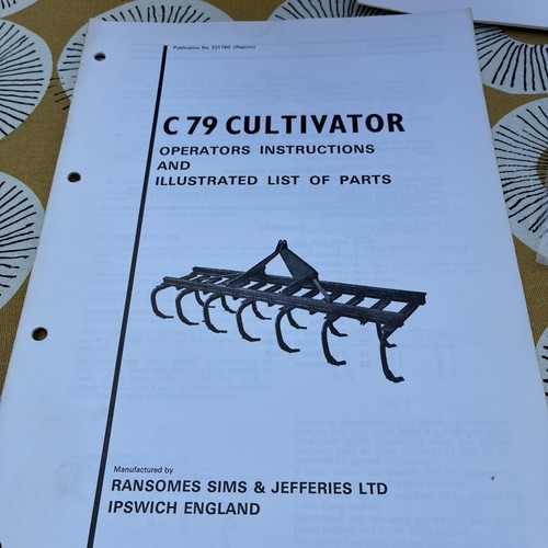 Ransomes c79 cultivator - ransomes,