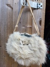 White Fox Taxidermy 1930s  Hand Bag Taxidermy With Coin Purse