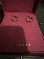9ct Gold Open Heart Earrings