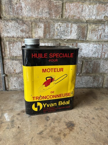 Vintage french metal oil - oil, can
