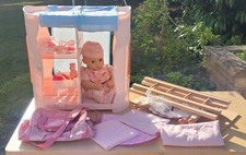 Baby Annabell 43cm Interactive | 2 In 1 Sweet Dreams Cabinet Zapf | Wooden Cot