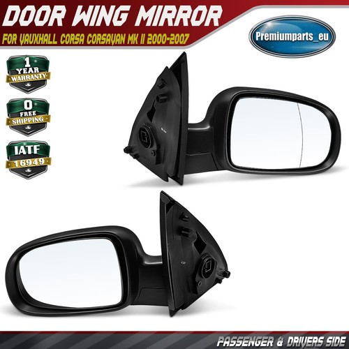 Pair electric wing mirror - electric, for