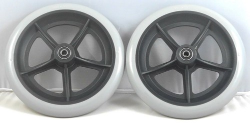 Pair grey 200x30mm castor - of,