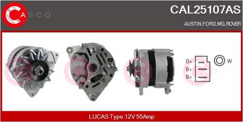 Cal25107as casco alternator - cal25107as,