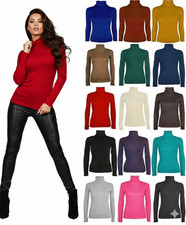 LADIES WOMENS  POLO NECK ROLL