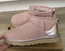 NEW UGG AUSTRALIA CLASSIC ULTRA MINI SHINE BOOTS, UK 4/37