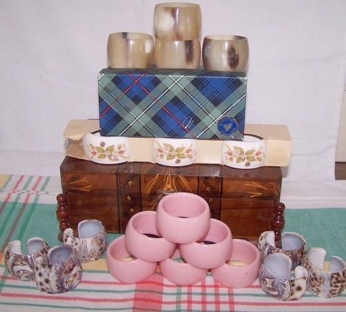Job lot napkin rings shell - lot,