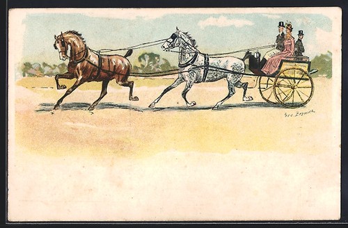 Postcard depicting elegant - postcard,