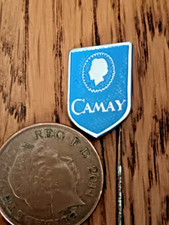Vintage Camay soap logo Cosmetics blue vintage badge advertising lapel pin