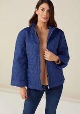  QVC WynneLayers Quilted Reversible Jacket Twilight Blue Small Fits 8-10 12 NEW.
