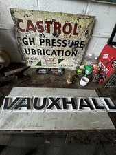 Original Vintage Vauxhall Cars Dealership Sign Letters 