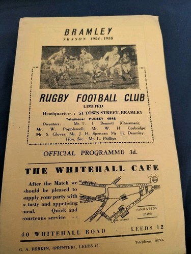 Vintage rugby league programme - vintage,